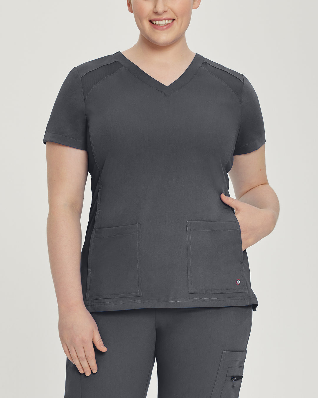 Women's V-neck top with four pockets - V-TESS - WC 950H