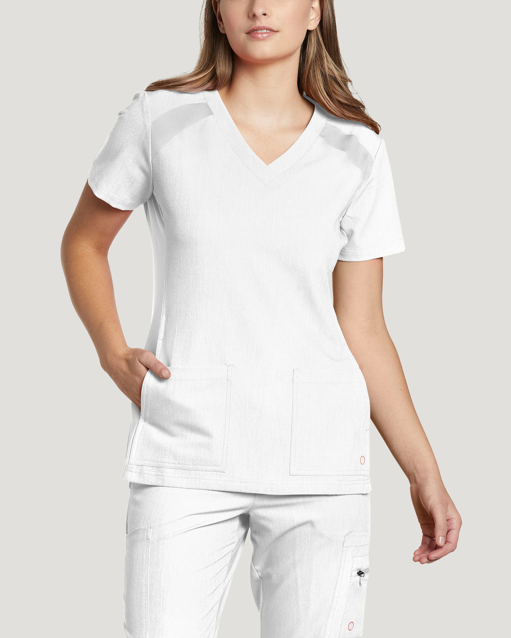 Women's V-neck top with four pockets - V-TESS - WC 950H