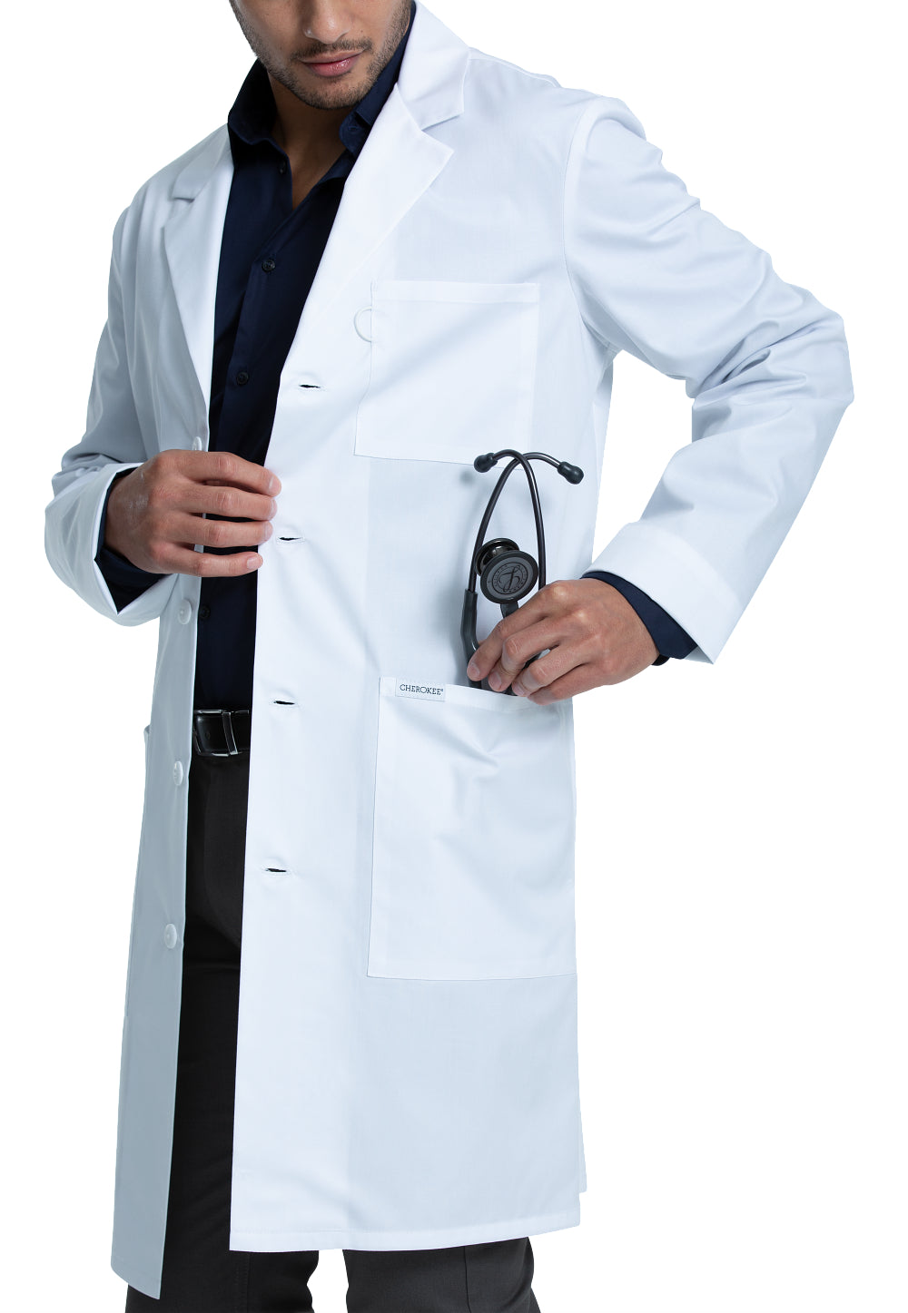 MEN’s White lab coat with tablet pockets - CHEROKEE (PROJECT LAB) CK460