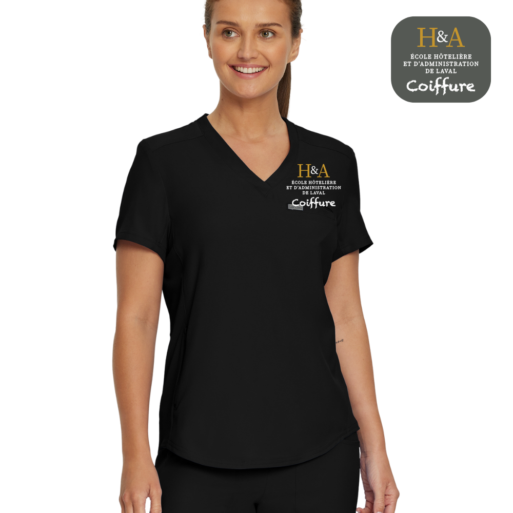 Haut avec poche poitrine, femme - École H&A Laval COIFFURE