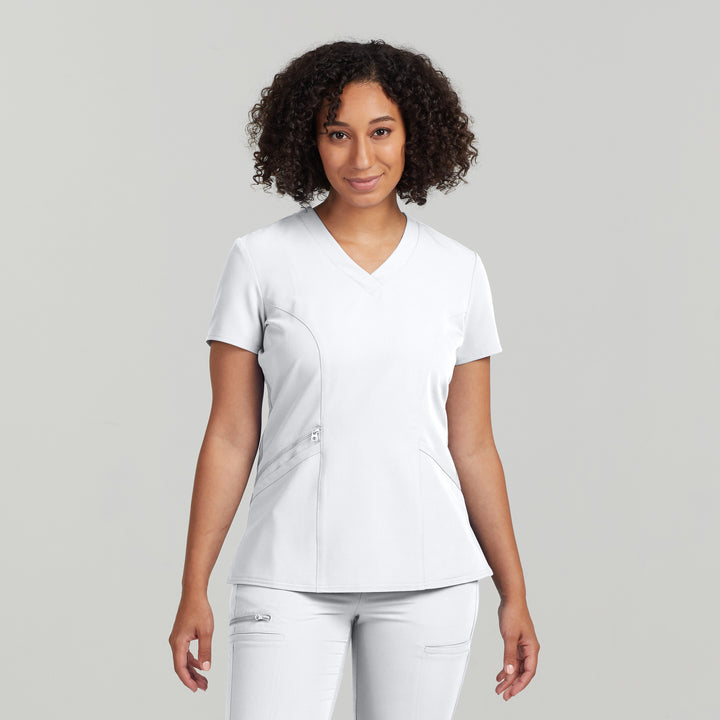 Women's V-neck top with three pockets - V-TESS - WC 134H