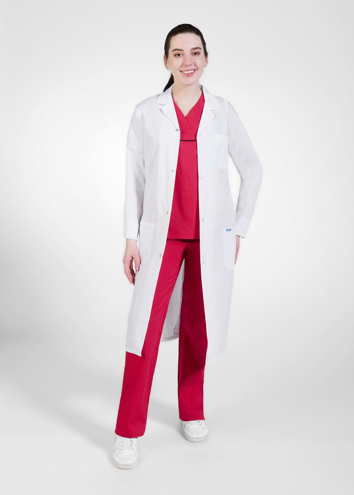 Full Length Unisex Snap Lab Coat - MOBB - MB407