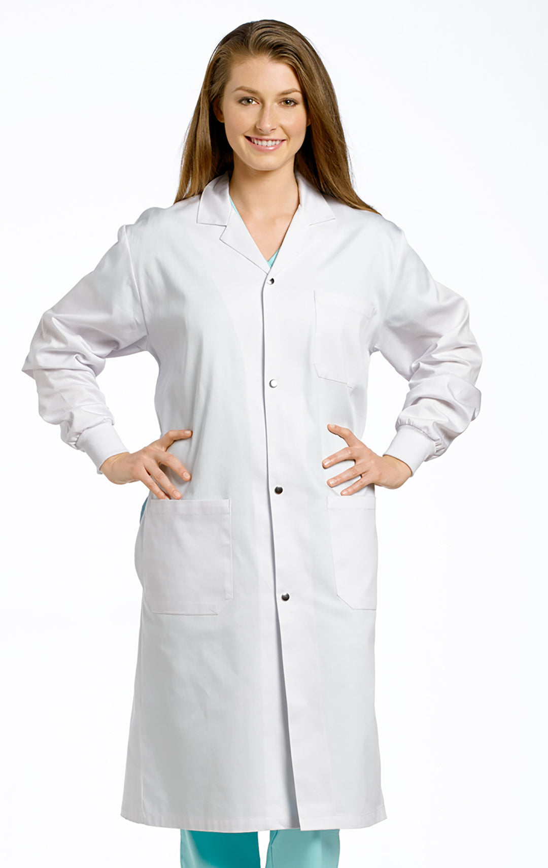 Unisex lab coat with cuffs - White Cross 2068S