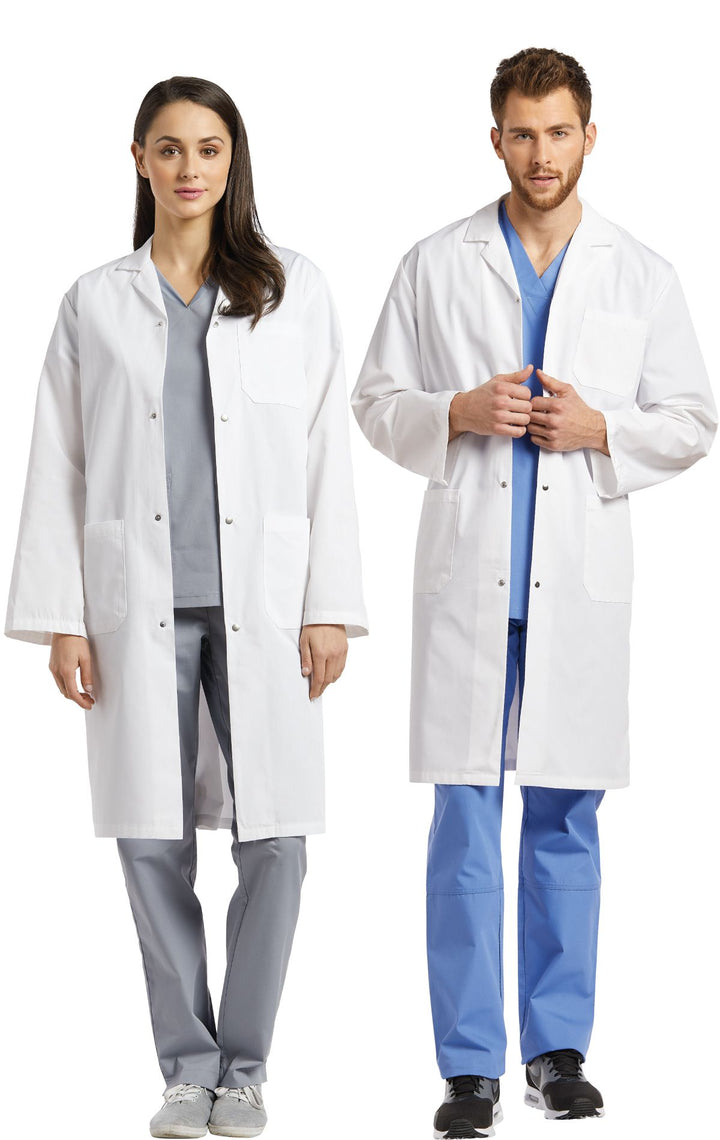 UNISEX labcoat with snap buttons - WHITE CROSS 2068S