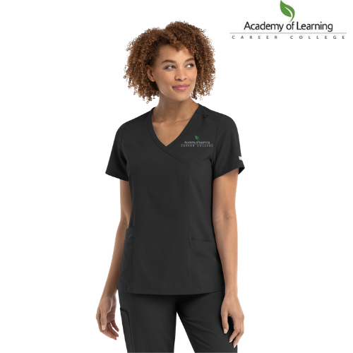 Wrap-style top with pockets at the bottom, women - MOMENTUM - Academy of Learning Career College