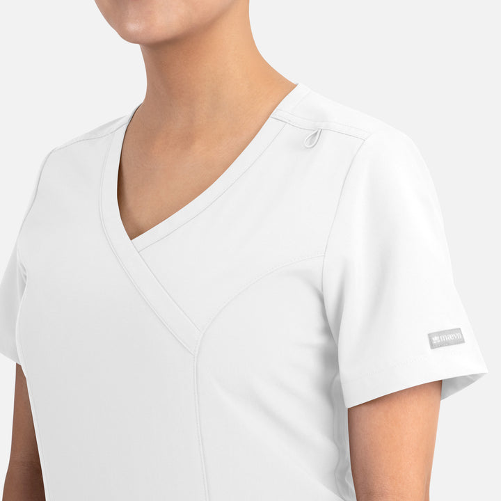 Haut cache-cœur avec poches en bas, femme - MOMENTUM - 5002