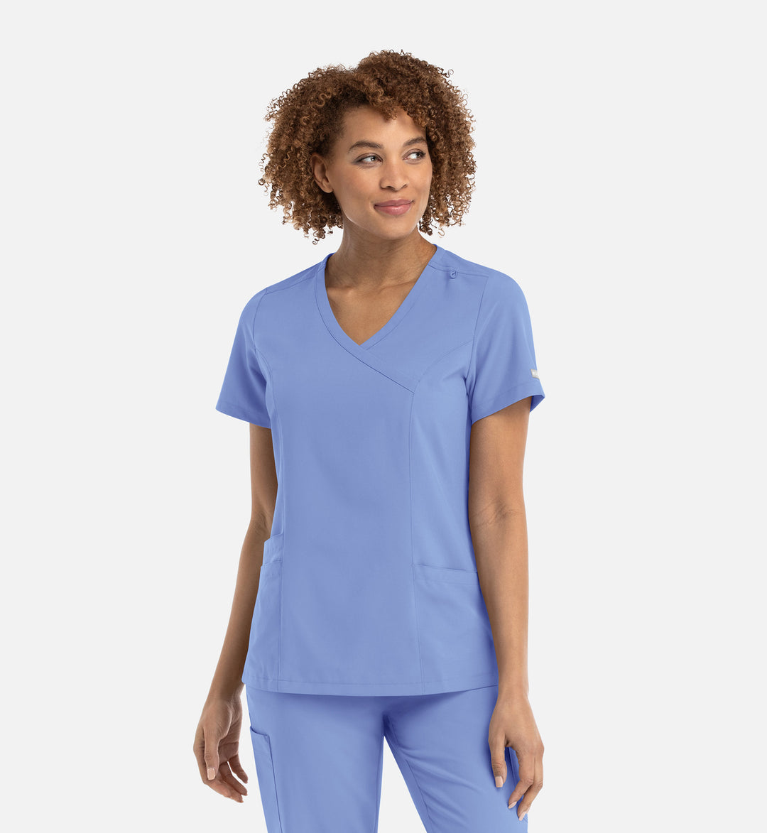 Wrap-style top with pockets at the bottom, women - MOMENTUM - 5002