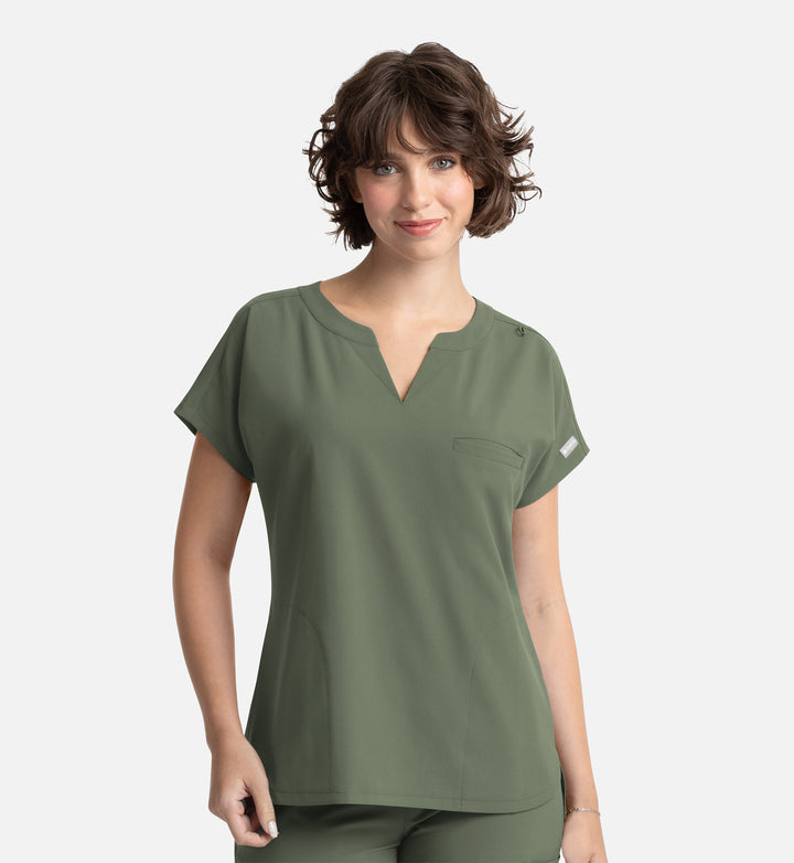 Haut avec col mandarin, femme - MOMENTUM - 5003