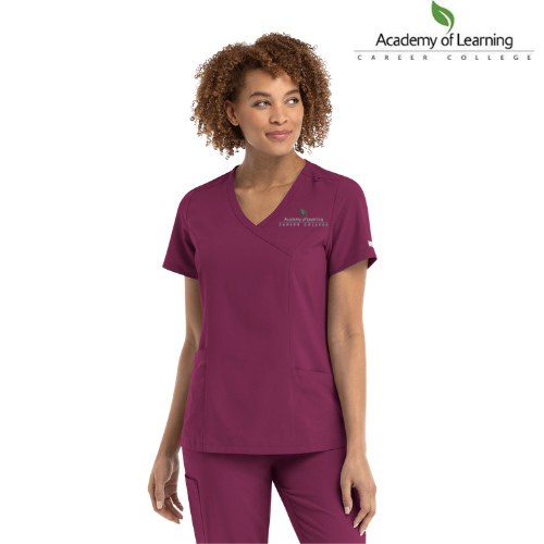 Wrap-style top with pockets at the bottom, women - MOMENTUM - Academy of Learning Career College