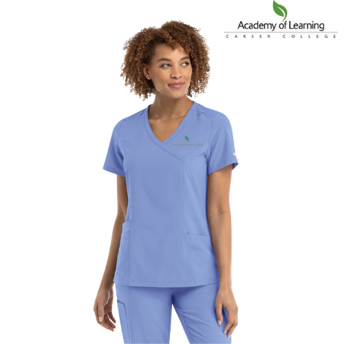 Wrap-style top with pockets at the bottom, women - MOMENTUM - Academy of Learning Career College